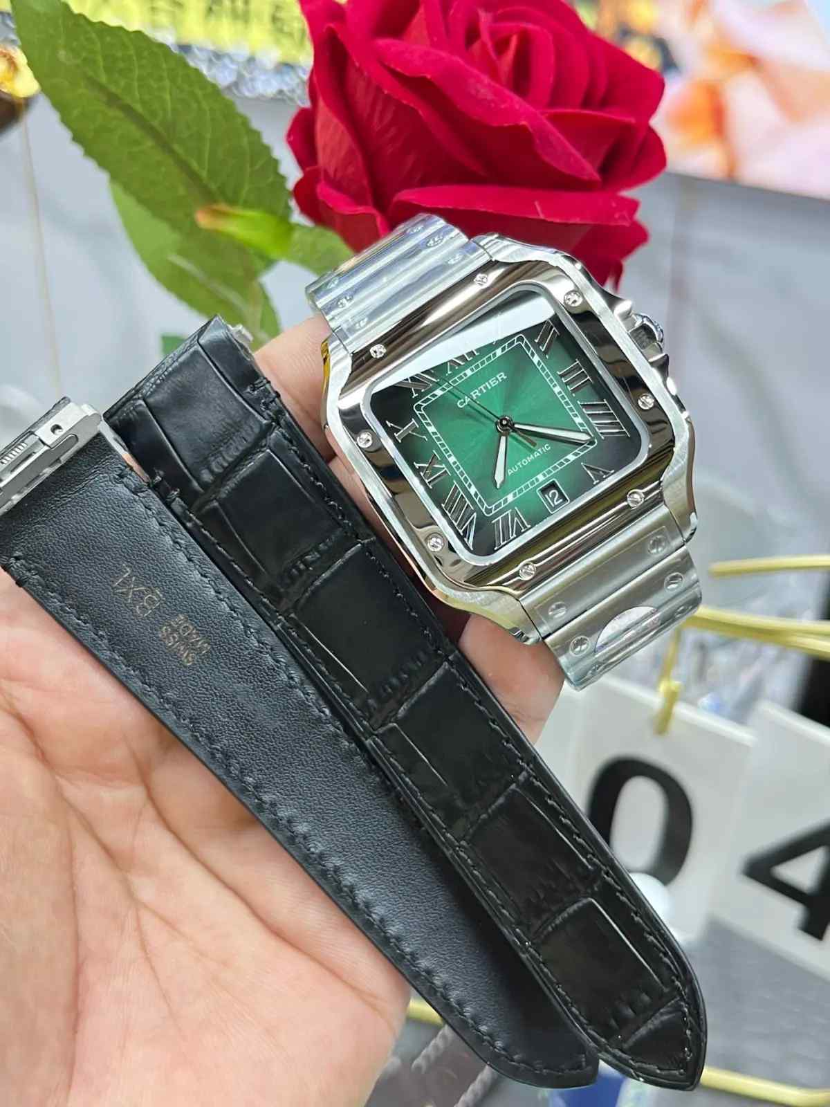 BV厂卡地亚山度士绿面WSSA0061仿真度怎么样？跟正品有差距吗？ | 奈斯探表