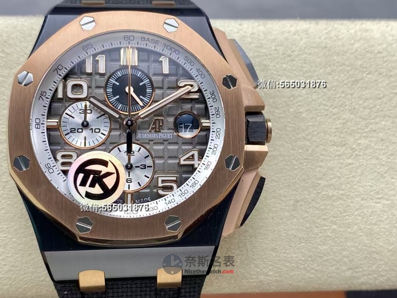 TK厂（原JF厂）爱彼皇家橡树离岸计时腕表评测：厚重质感，细节到位 | 奈斯探表