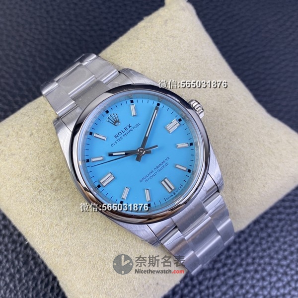 VS厂复刻巅峰！劳力士36蚝式蒂芙尼蓝腕表细节揭秘 | 奈斯探表