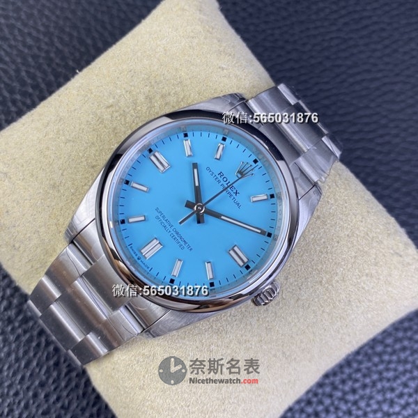 VS厂复刻巅峰！劳力士36蚝式蒂芙尼蓝腕表细节揭秘 | 奈斯探表