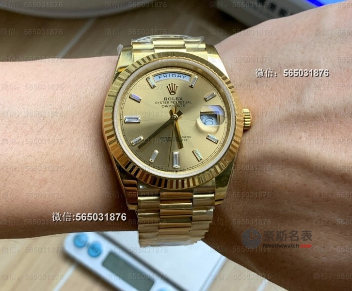 209克完美配重！RC厂配重版Day-Date（简称DD）横评：这才是真正的'金表'体验 | 奈斯探表
