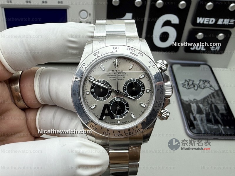 VS厂白金灰迪V3震撼升级！183克真手感+4131稳定机芯，细节拉满堪比原装？ | 奈斯探表