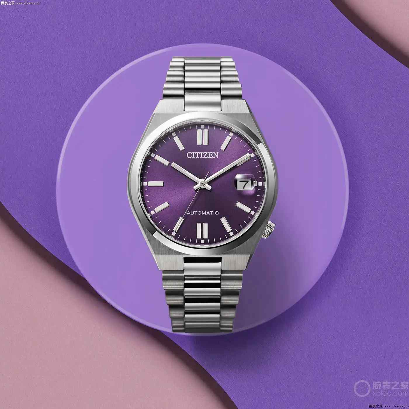 西铁城Tsuyosa新品来袭！37毫米深蓝紫盘复古腕表，2500元秒杀同级 | 奈斯探表