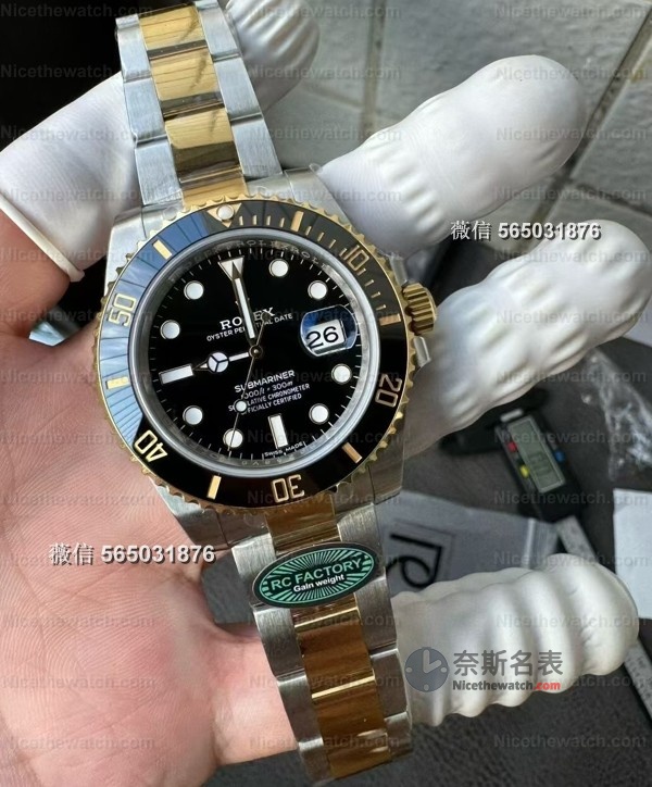 【配重天花板】RC厂间金黑蓝水鬼3135实测：185克真·原装手感，细节拉满闭眼入！ | 奈斯探表