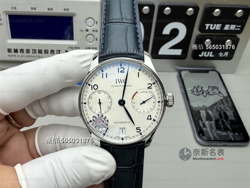 【真实佩戴30天后我决定回购】ZF厂万国葡七白面蓝针，复刻表界的“天花板”长什么样？ | 奈斯探表