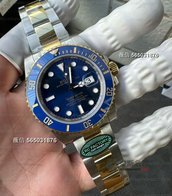 【配重天花板】RC厂间金黑蓝水鬼3135实测：185克真·原装手感，细节拉满闭眼入！ | 奈斯探表