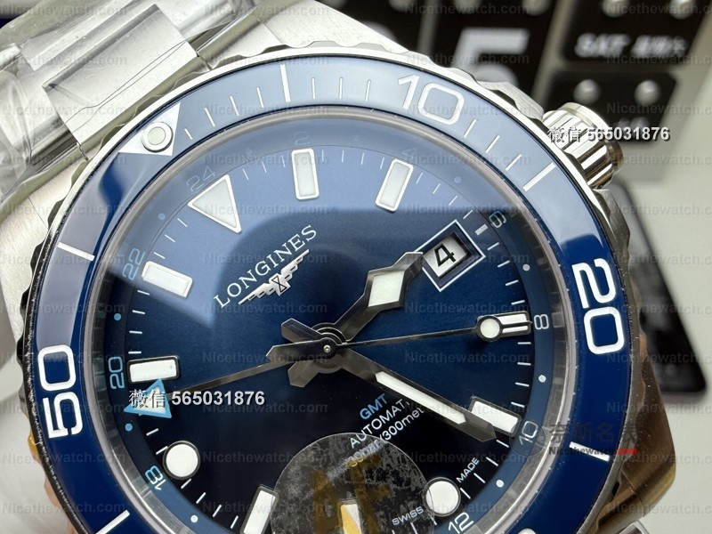 AF厂浪琴康卡斯GMT蓝陶腕表深度测评：细节拉满，复刻界的“六边形战士”？ | 奈斯探表