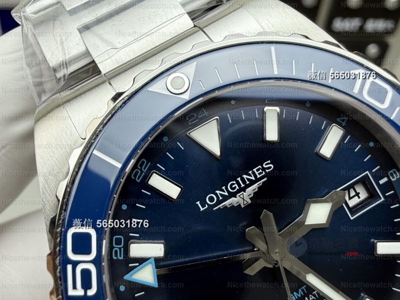 AF厂浪琴康卡斯GMT蓝陶腕表深度测评：细节拉满，复刻界的“六边形战士”？ | 奈斯探表