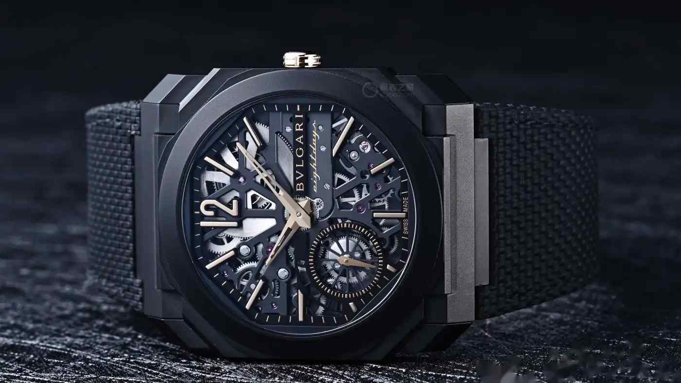 仅5.95mm厚度！宝格丽黑金镂空腕表震撼上市，8天动储颠覆认知 | 奈斯探表