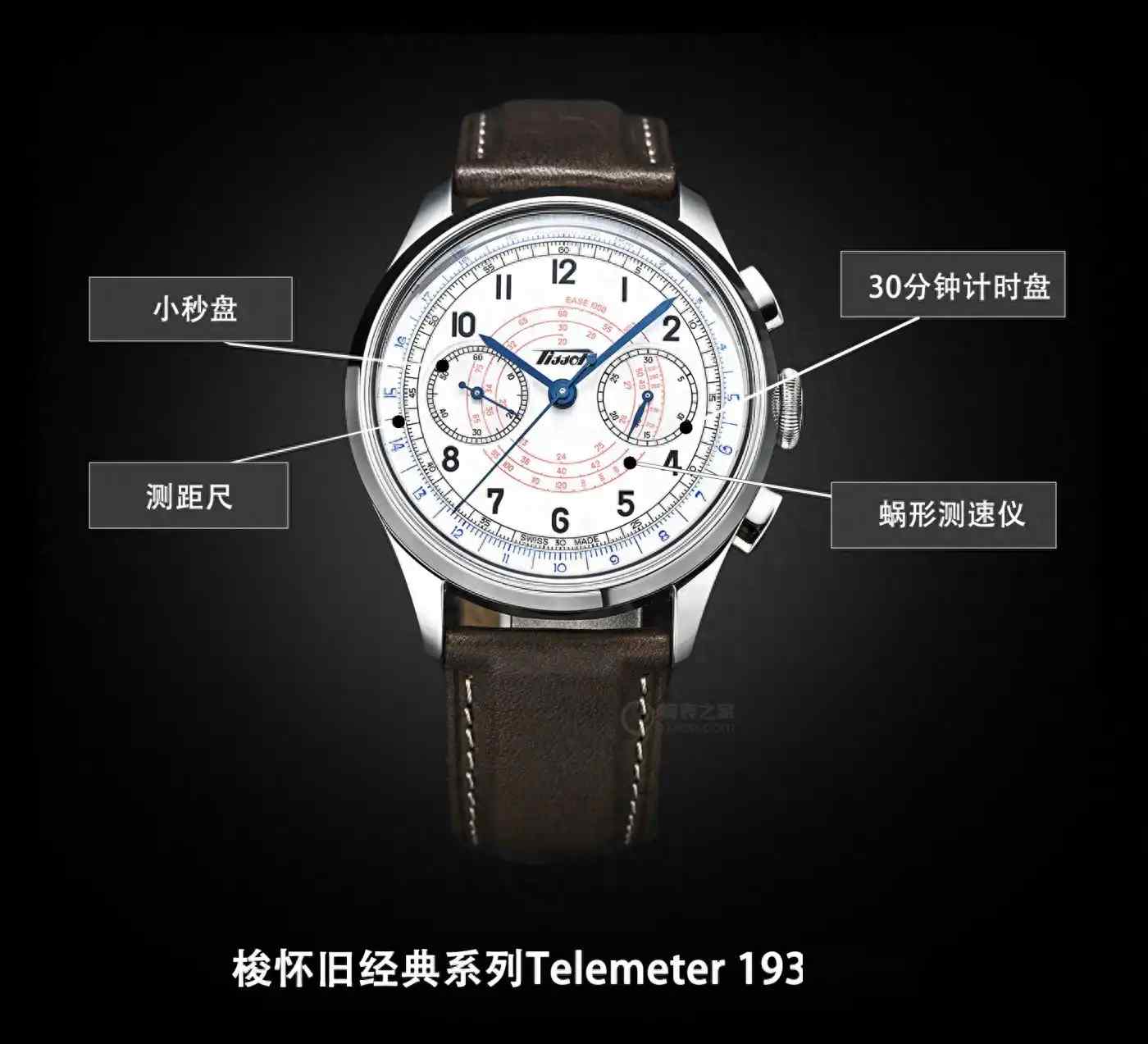 穿越时空的机械浪漫！天梭1938复刻计时码表上市，双刻度盘还原历史经典 | 奈斯探表
