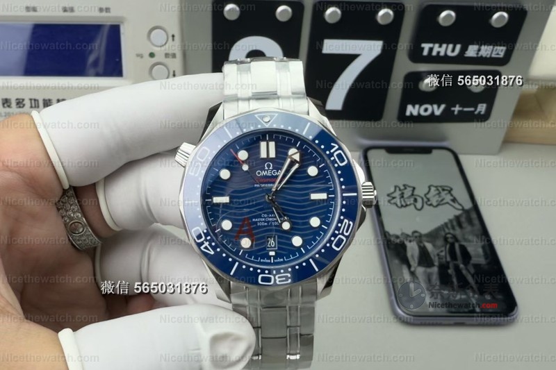 VS厂欧米茄海马300米V4蓝盘深度评测：细节拉满，真正“原厂级”复刻 | 奈斯探表
