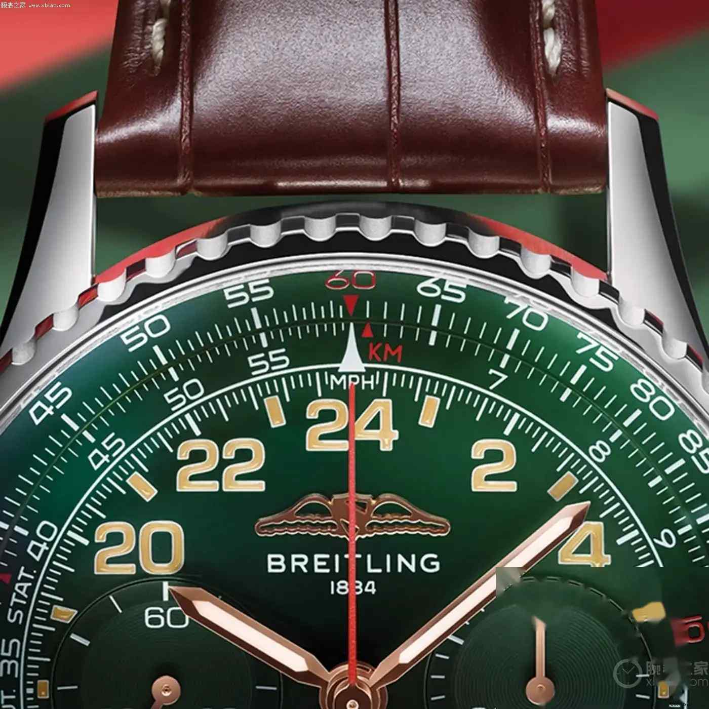 仅50枚！百年灵宇航员限量款绿色盘面计时码表，复古与现代的完美交融 | 奈斯探表