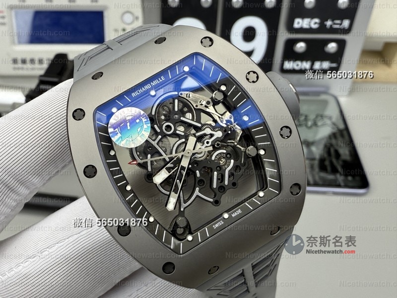 1450硬度“太空灰”上手！ZF厂RM055碳化钛表壳评测：真碳化钛+RMUL2机芯，硬核玩家闭眼 | 奈斯探表