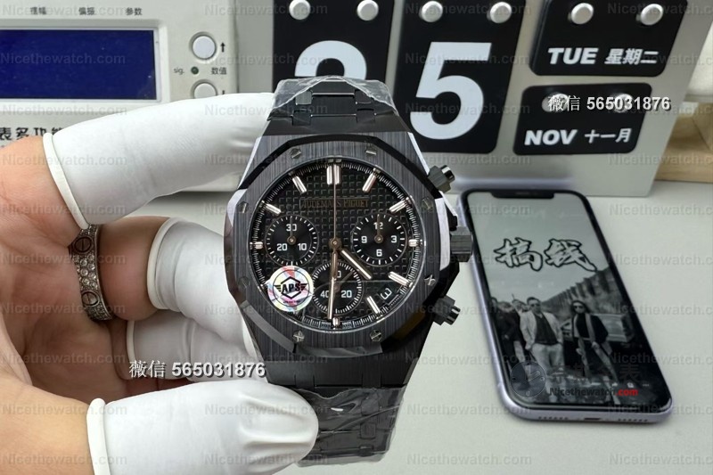 全陶瓷+无卡度机芯！APS爱彼26240黑陶瓷复刻实测，告别一眼假！ | 奈斯探表