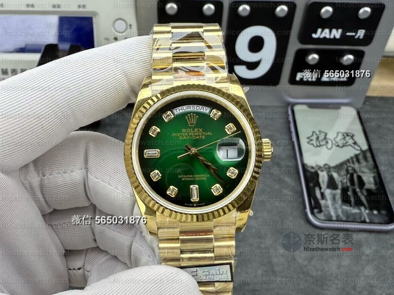 不是所有绿盘都叫“烟熏绿”！QF DD 36mm用158克配重重新定义高仿天花板！ | 奈斯探表