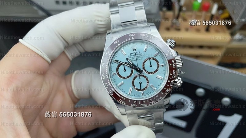 莫桑钻+冰蓝盘+丹东4131！上手VS厂冰蓝钻迪V3配重版，这做工是目前最高版本吗？ | 奈斯探表