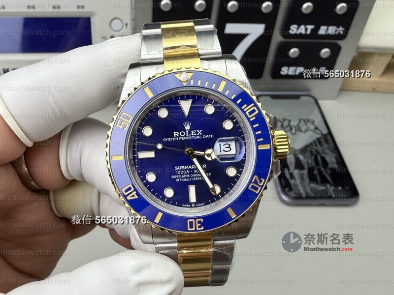 间金蓝水鬼终极进化！VS厂V2配重版实测180克，丹东3235机芯+电镀金工艺太顶了 | 奈斯探表
