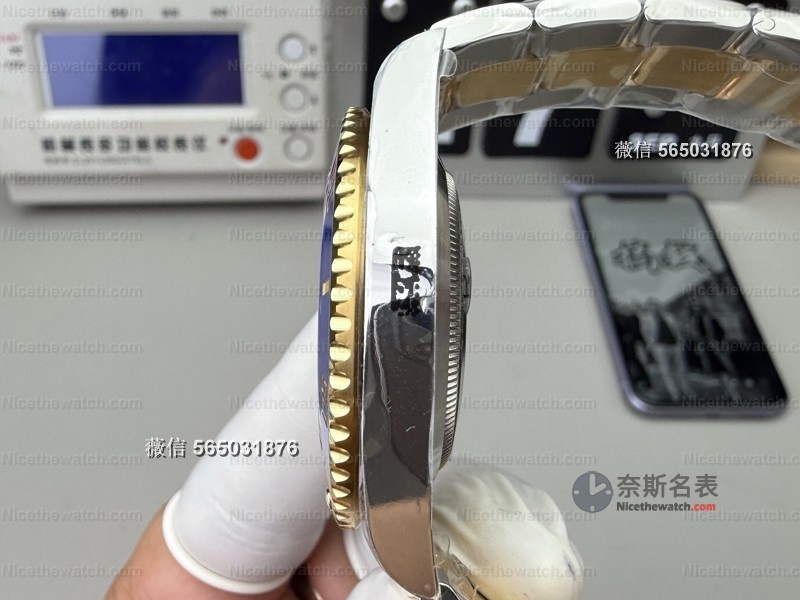 间金蓝水鬼终极进化！VS厂V2配重版实测180克，丹东3235机芯+电镀金工艺太顶了 | 奈斯探表