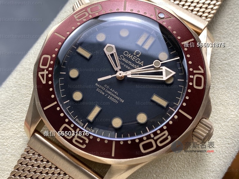 VS厂欧米茄海马300青铜金上手体验：复古金棕配色配上8806机芯，这块复刻表有点东西！ | 奈斯探表