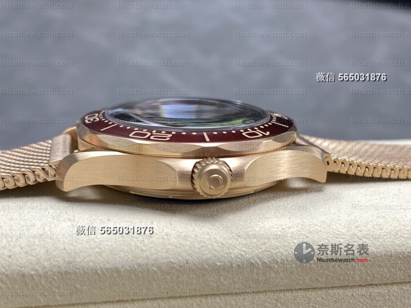 VS厂欧米茄海马300青铜金上手体验：复古金棕配色配上8806机芯，这块复刻表有点东西！ | 奈斯探表