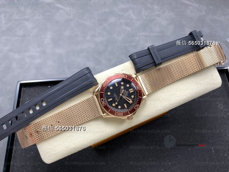 VS厂欧米茄海马300青铜金上手体验：复古金棕配色配上8806机芯，这块复刻表有点东西！ | 奈斯探表