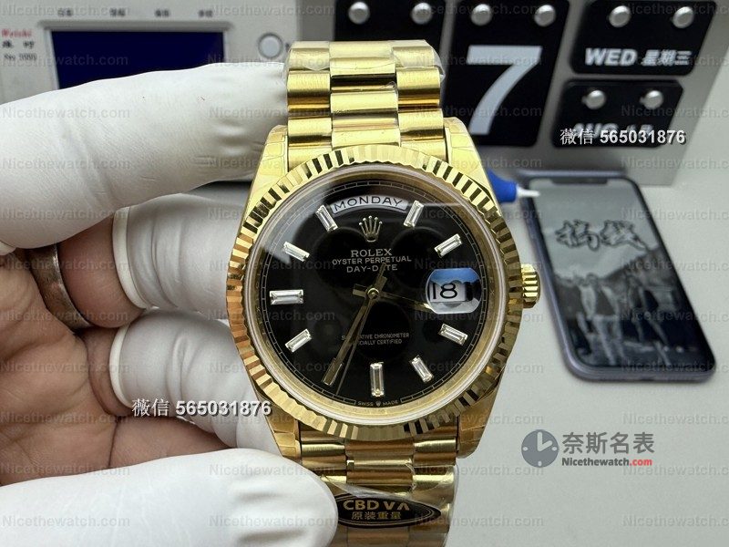 CBD厂黑冰糖V9实测：219克配重+18K真金电镀，这款复刻大金劳太压手了！ | 奈斯探表