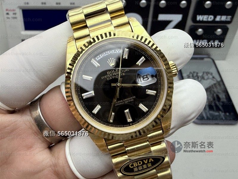 CBD厂黑冰糖V9实测：219克配重+18K真金电镀，这款复刻大金劳太压手了！ | 奈斯探表